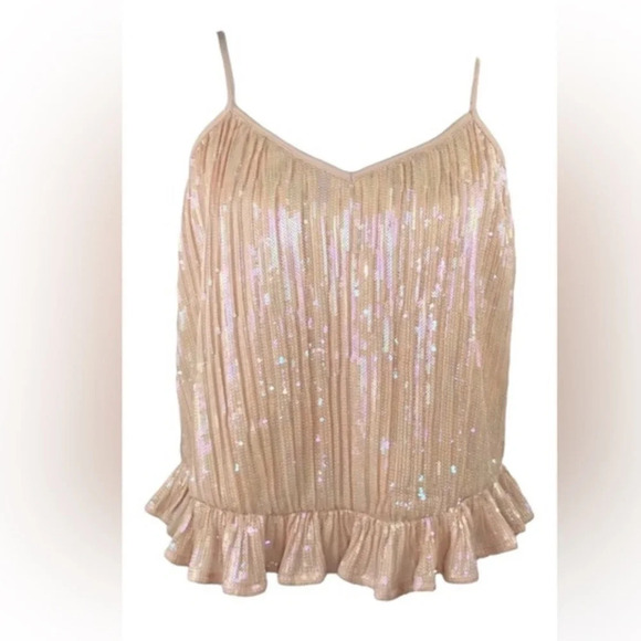 Anthropologie Tops - Anthropologie dressy sequin tank top size 0 in excellent like-new condition
